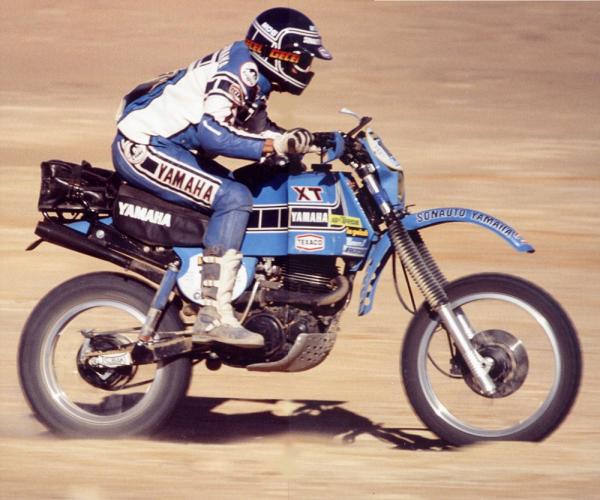 Serge Bacou sur XT500 - Dakar 1982